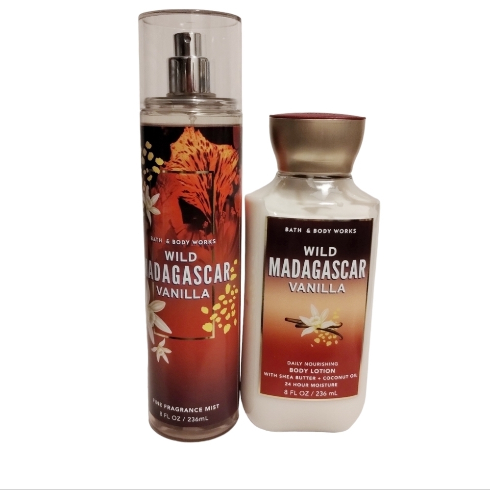 Bath and Body Works Discontinued 2pcs WILD MADAGASCAR VANILLA Mist & Lotion